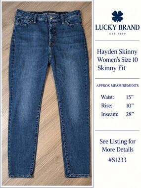 Hayden Skinny Fit Lucky Brand Size 10 Women's Jeans